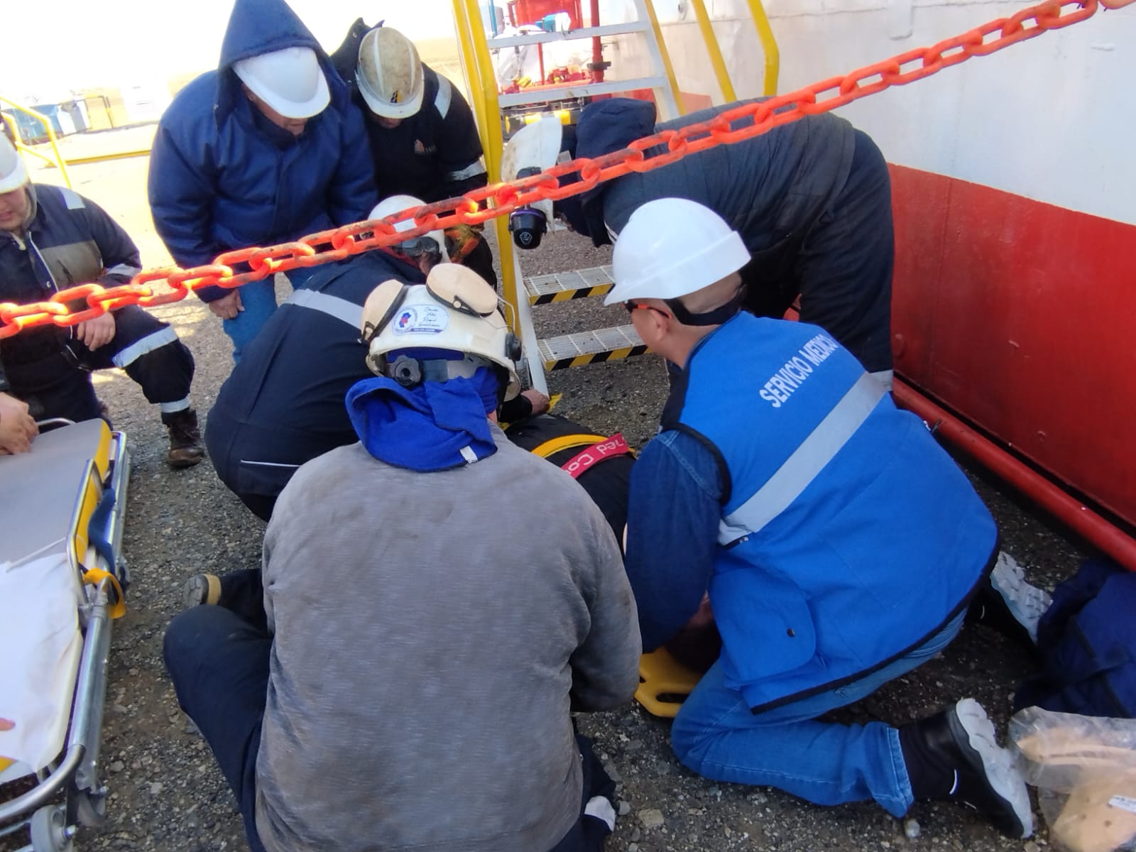 Simulacro de atención de emergencias en locación